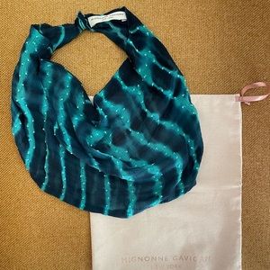 Mignonne Gavigan Blue Tie Dye Scarf Necklace